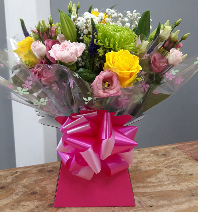 Anniversary aqua gift boxes Bristol florist AB5