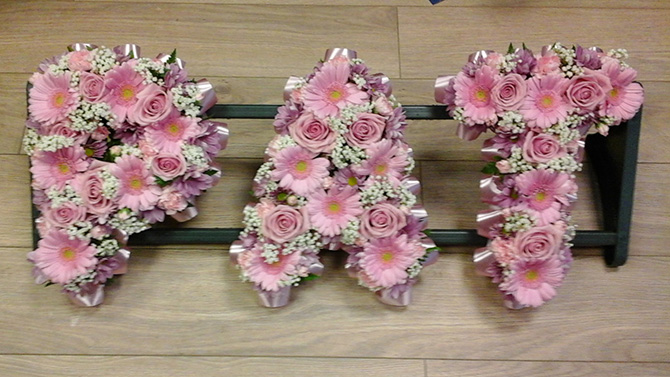 funeral flowers letters for friend or colleague florist Bristol FNL6