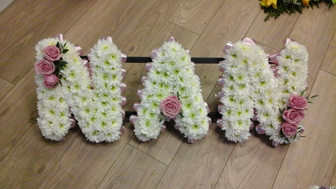 Nan, Nanny, Grandma, Granny funeral flowers letters florist Bristol FNL3