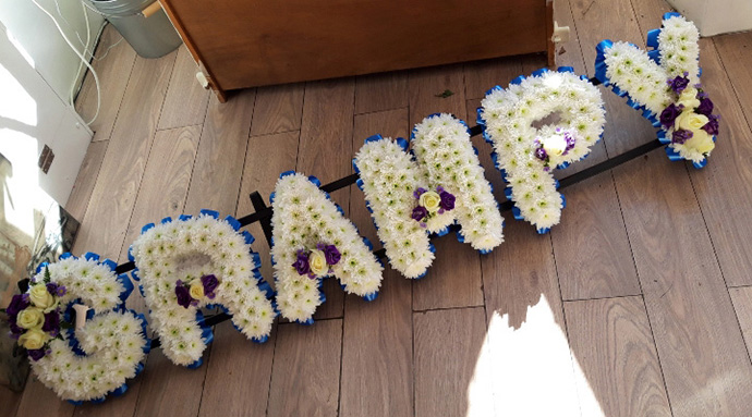 Grampy funeral flowers Bristol florist FNL18