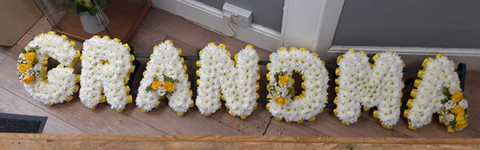 Grandma funeral flowers Bristol florist FNL10