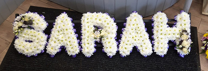 Sarah funeral flowers Bristol florist FNL16