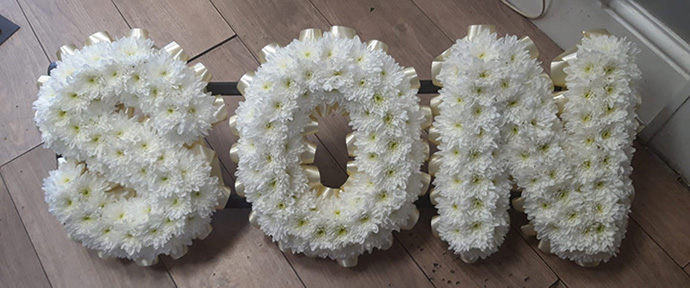 Son funeral flowers Bristol florist FNL15