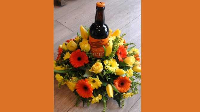 Customised funeral posies, posy at north Bristol florist FP05