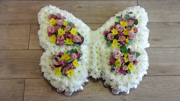 Butterfly  floral tribute Bristol florist BUTTERFLY