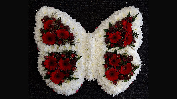Fox funeral tribute Bristol florist BUTTERFLY2