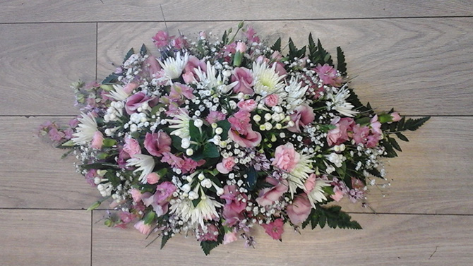Funeral flowers double ended oasis spray florist Bristol FS5