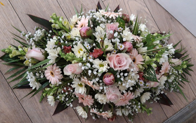 Beautiful spray funeral flowers Bristol florist FS12
