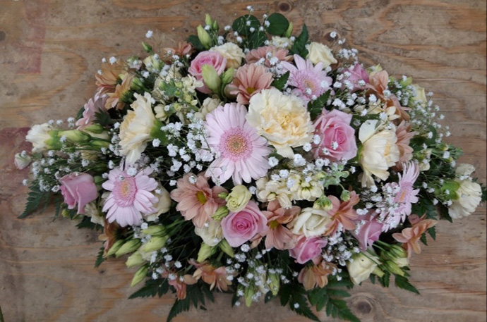 Colourful spray funeral flowers Bristol florist FS8