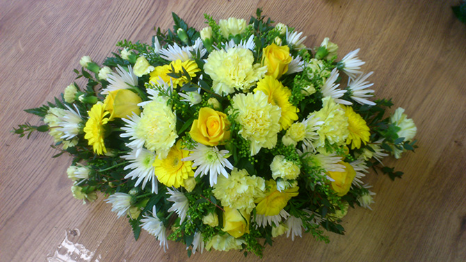 Oasis spray funeral flowers Bristol florist FS6