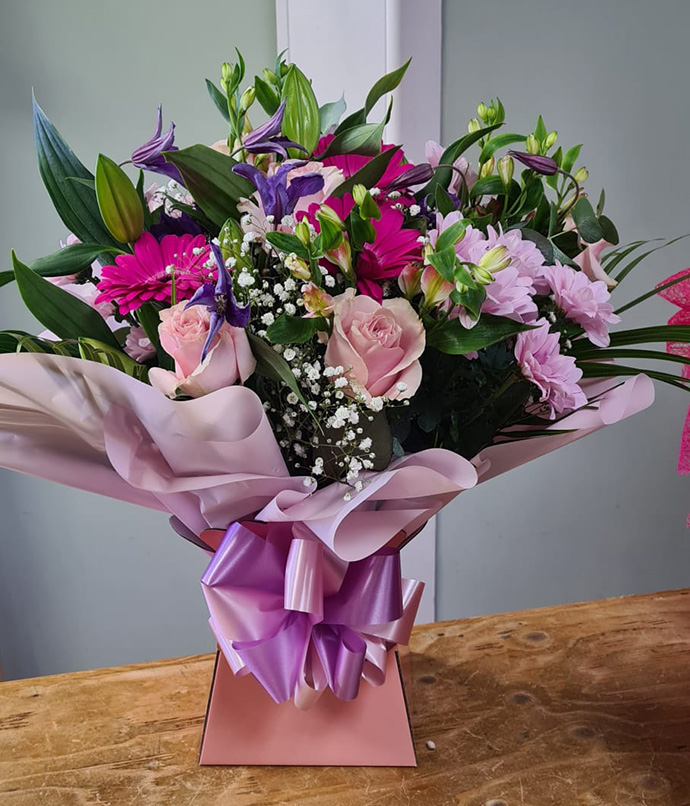 Mother's Day aqua gift boxes Bristol florist MAB20