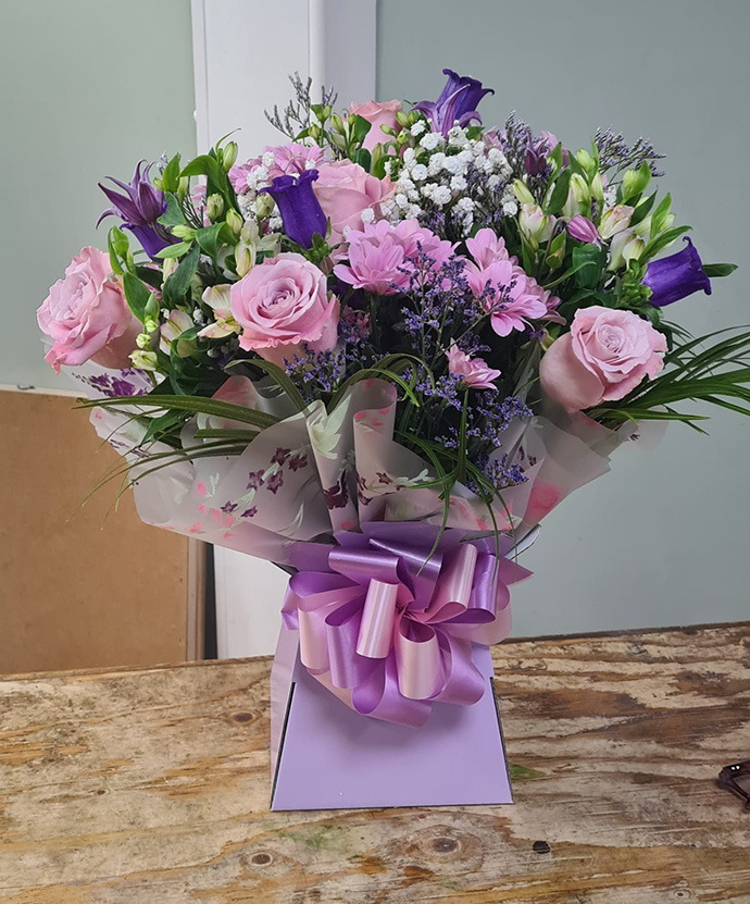 Mother's Day aqua gift boxes Bristol florist MAB22