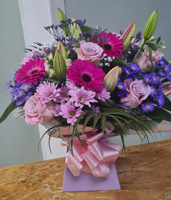 Mother's Day aqua gift boxes Bristol florist MAB31