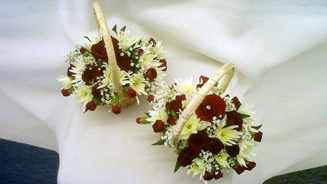 Bridesmaids hand tied bouquets wedding flowers Bristol WBR4