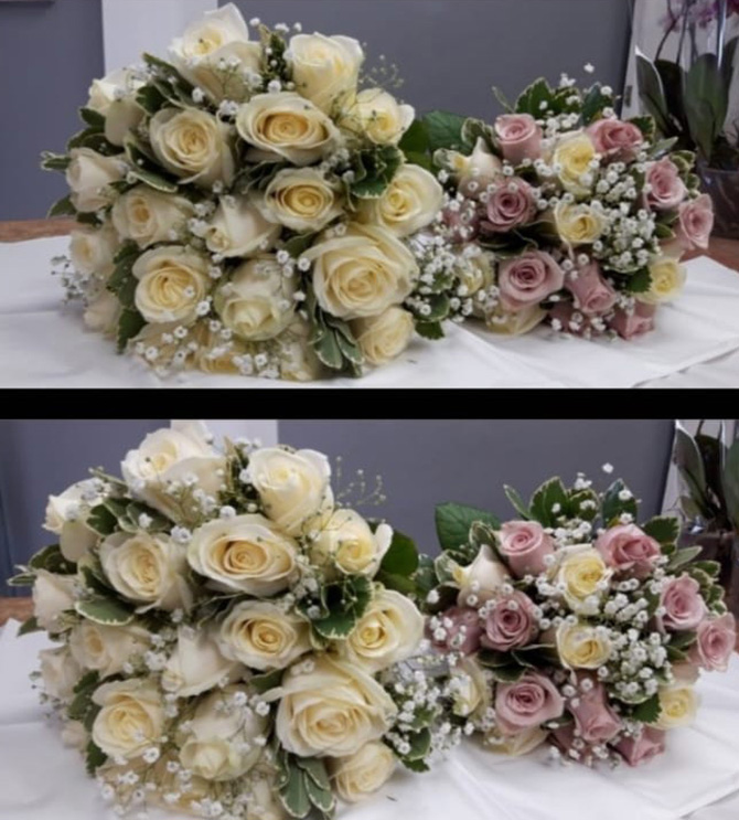 Bridesmaids hand tied bouquets WBR16