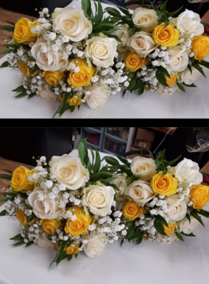 Bridesmaids hand tied bouquets WBR17