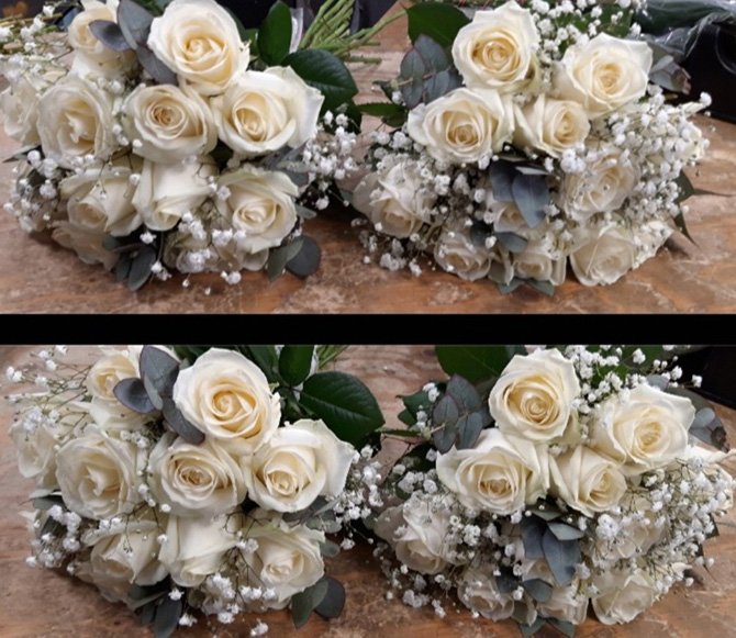 Bridesmaids hand tied bouquets WBR20