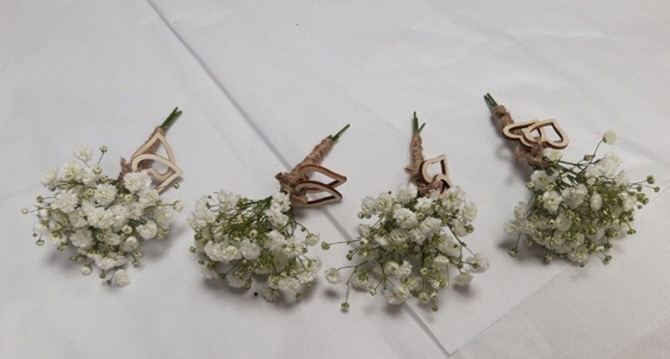 Wedding buttonholes WBR9
